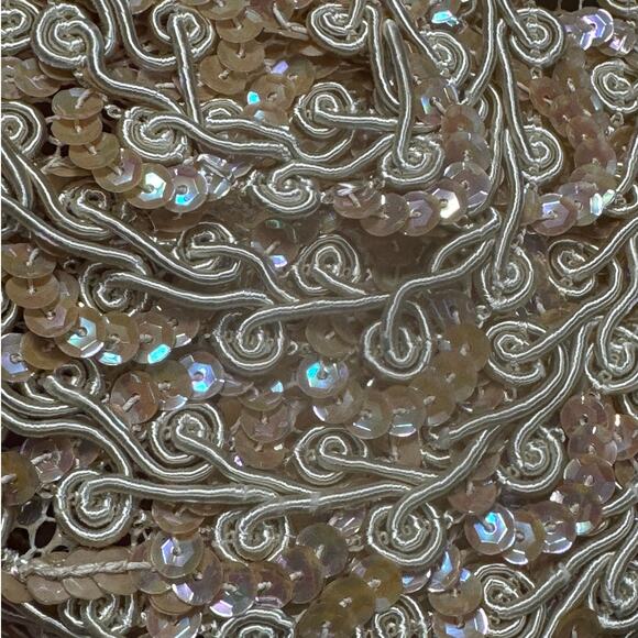 Vintage 60s Womens Small Pillbox Hat Mid Century Pink Taupe Pailettes Sequins - Picture 8 of 11